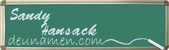 Sandy Hansack Visitenkarte